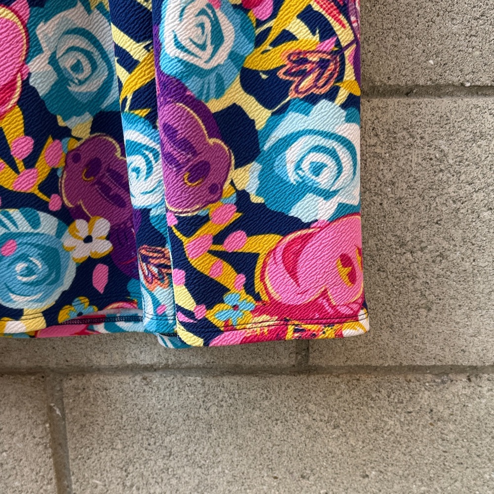 Colorful Floral Knee-Length Disney Dress in Pink, Blue & Purple - Picture 5 of 7